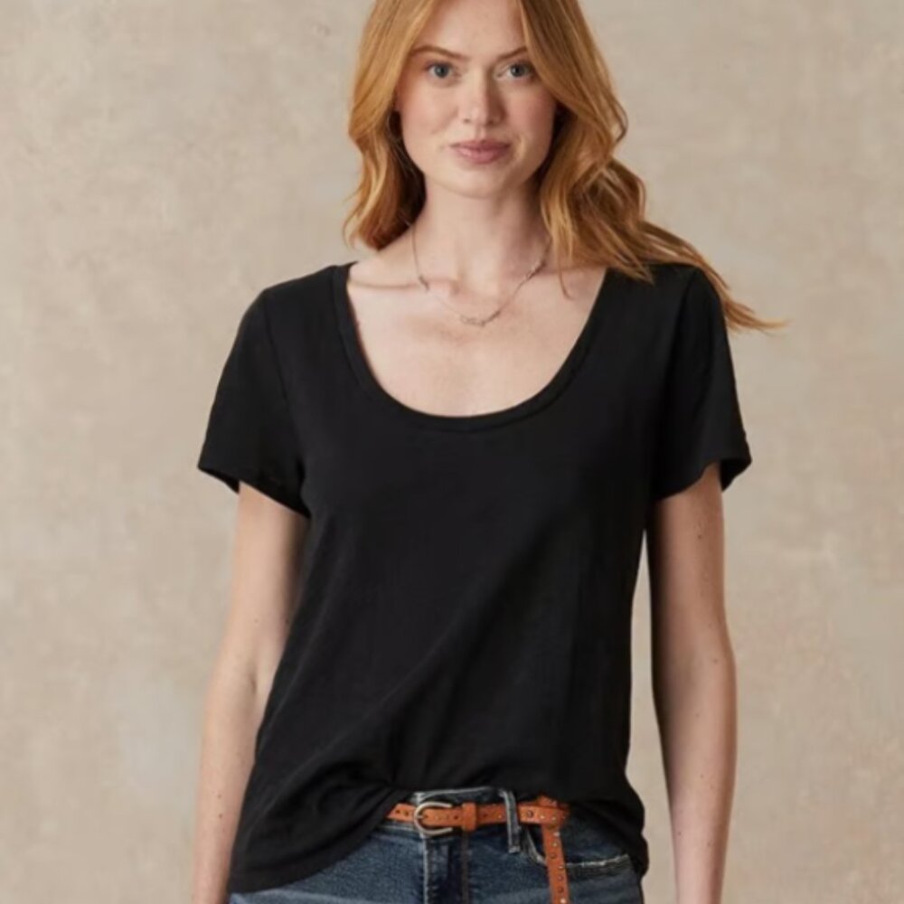 Ultimate Airy Slub Scoopneck Tee